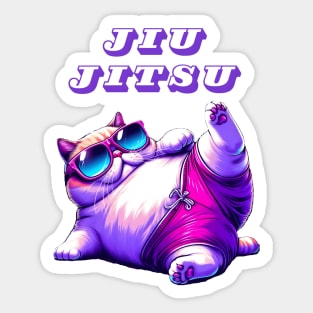 Jiu jitsu cat Sticker